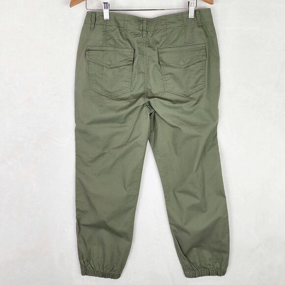 Sanctuary Women's 30 Green Cotton Maya Jogger Pants Patch Pocket Elastic Cuffs - Picture 3 of 7
